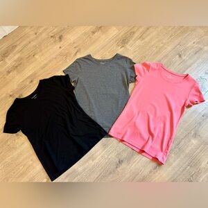 *BUNDLE* Banana Republic Crew Neck Tee Trio - Black, Gray, Pink